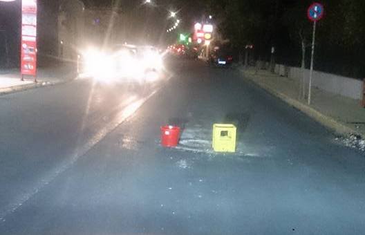 Ηράκλειο: Προσοχή στο δρόμο προς Αμμουδάρα επικίνδυνα εμπόδια στη μέση του δρόμου! (pics)