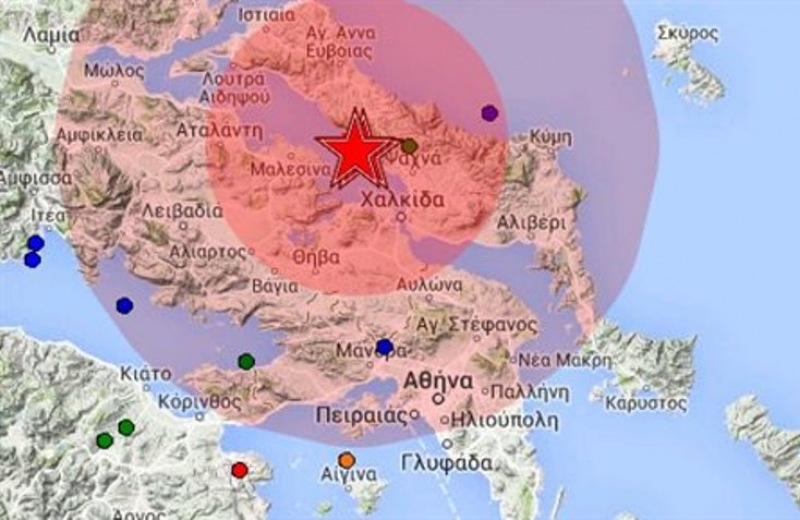 Διπλός ισχυρός σεισμός "χτύπησε" τη Χαλκίδα-Η ένταση ήταν 5.1 βαθμοί της κλίμακας Ρίχτερ! (vid)