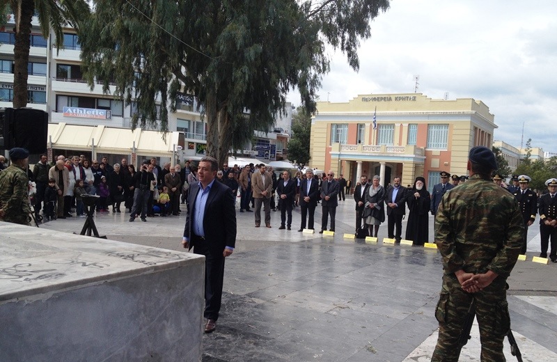 Με κάθε επισημότητα πραγματοποιήθηκε ο εορτασμός της Εθνικής Αντίστασης στο Ηράκλειο