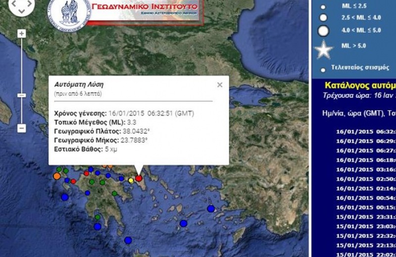 Σεισμική δόνηση στην Αθήνα 