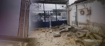  Κατέρρευσε κεντρική είσοδος δημοτικού σταδίου στην Κρήτη
