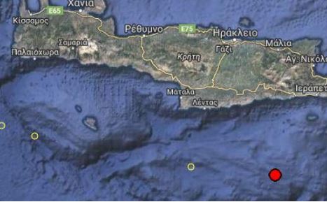 Σεισμική δόνηση 4,3 Ρίχτερ νότια της Κρήτης 