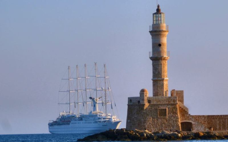 Στα Χανιά το κρουαζιερόπλοιο Club Med 2 - Επόμενος σταθμός το Ηράκλειο 