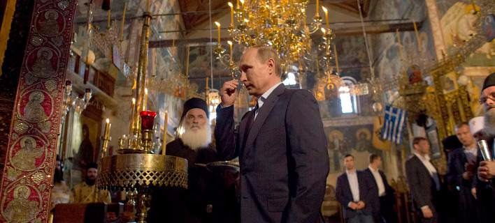 Στο μοναστήρι του Αγιου Παντελεήμονα έφτασε ο Πούτιν (pics+vid)