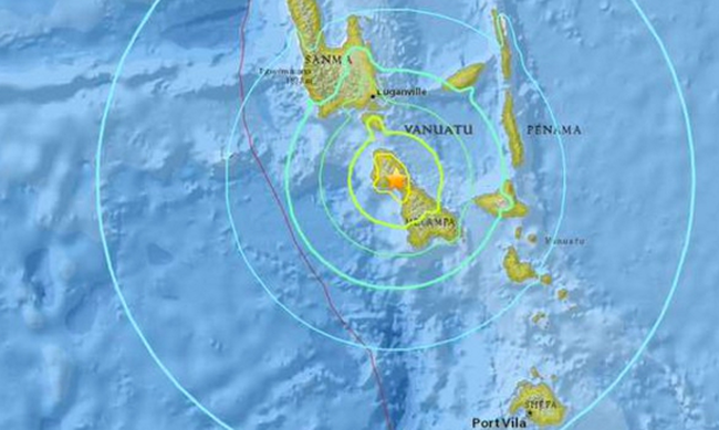 Ισχυρός σεισμός 7.3 Ρίχτερ στο Βανουάτου 