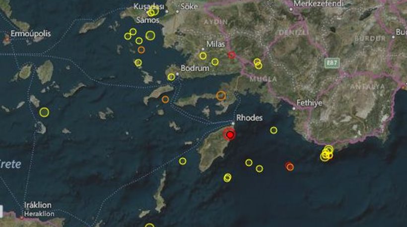Σεισμός 4,2 Ρίχτερ κοντά στην Ρόδο
