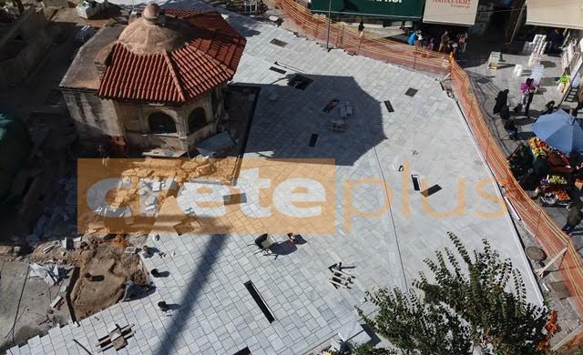 Παραδίδεται στους...πολίτες η πλατεία Κορνάρου- Σε κοινή χρήση το έργο που άλλαξε την εικόνα του κέντρου (vid+pics)