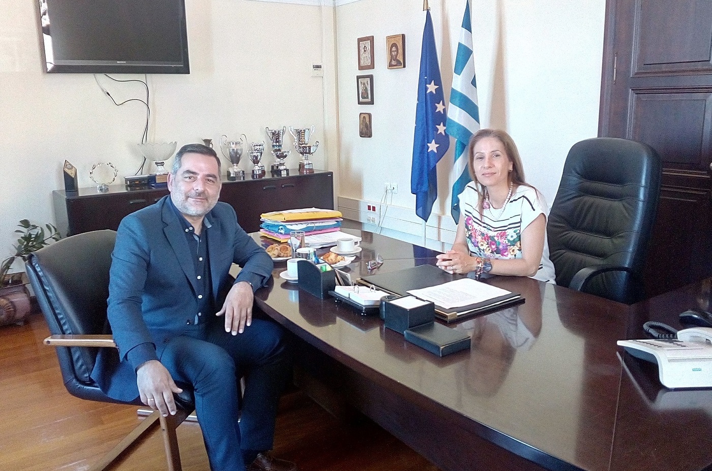Ενημερωτική συνάντηση Δημάρχου Οροπεδίου Λασιθίου Γ. Στεφανάκη  