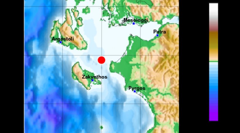 Σεισμός 3,7 Ρίχτερ μεταξύ Κυλλήνης και Ζακύνθου