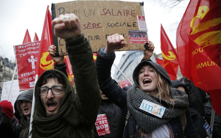Συγκρούσεις και συλλήψεις στη Γαλλία για τα εργασιακά