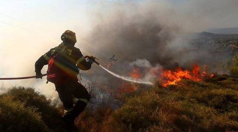 Πυρκαγιά σε δασική έκταση στη Μάνη