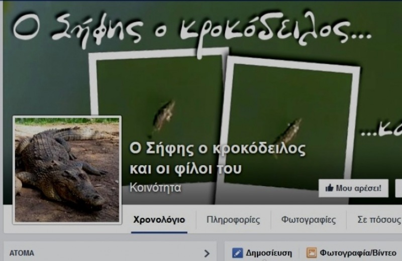 Ο κροκόδειλος του Ρεθύμνου, έγινε σταρ και απέκτησε σελίδα στο Facebook (vid)