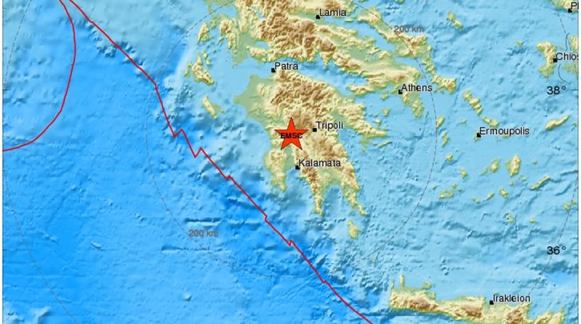 Σεισμός 3,8 Ρίχτερ ανάμεσα από Ανδρίτσαινα και Μεγαλόπολη