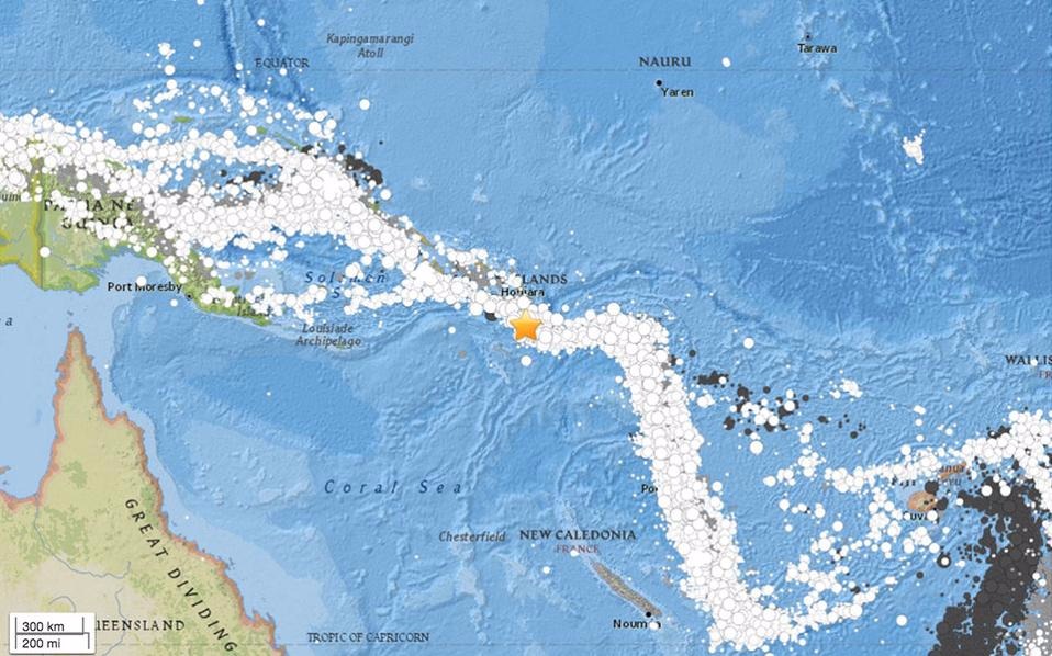 Σεισμός 7,7 ρίχτερ κοντά στις νήσους του Σολομώντα - προειδοποιήσεις για τσουνάμι