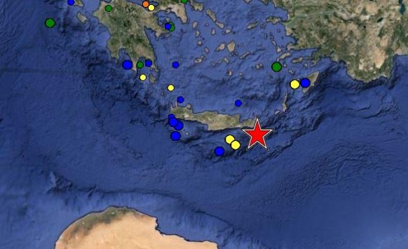 Σεισμός τα ξημερώματα νότια του Τυμπακίου