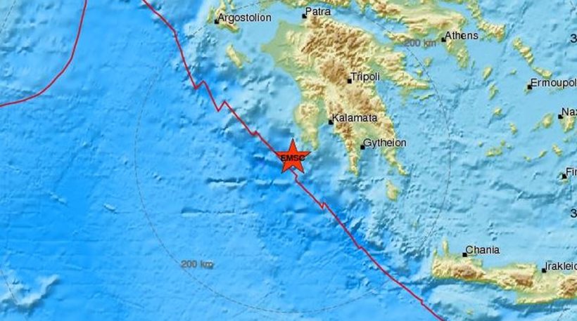 Σεισμική δόνηση 4,3 Ρίχτερ ταρακούνησε τη νοτιοδυτική Πελοπόννησο