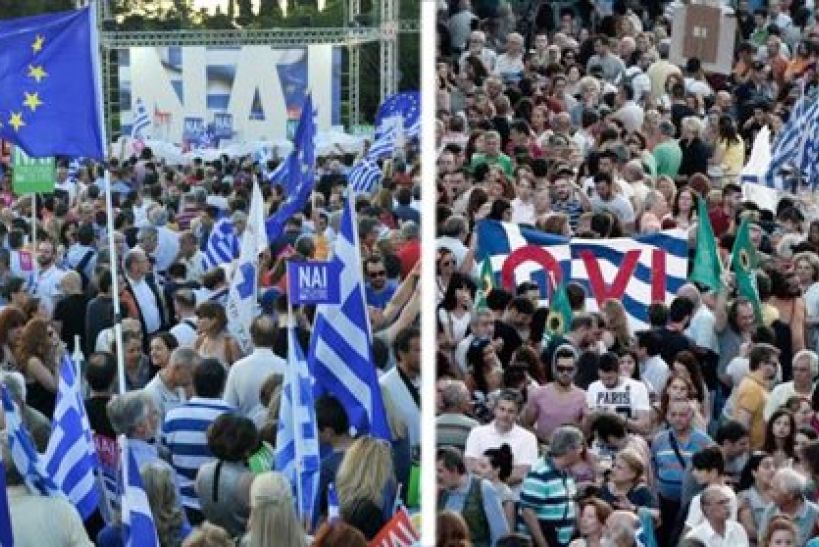 Δημοψήφισμα: Μαζικές συγκεντρώσεις υπέρ του «ναι» και του «όχι» στην Αθήνα