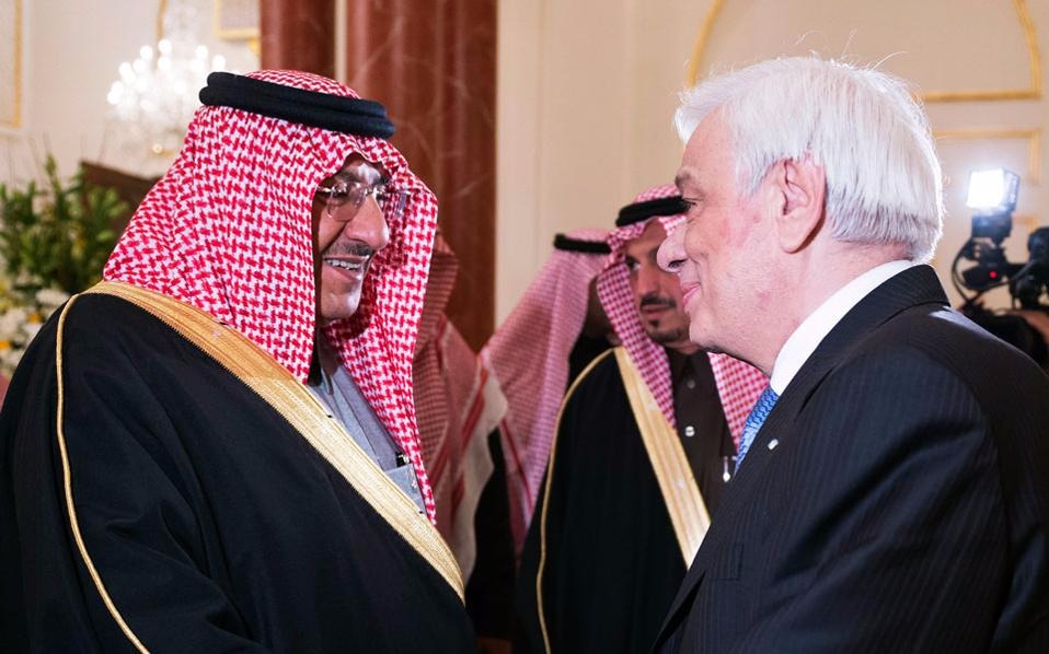 Συνάντηση Παυλόπουλου με τον διάδοχο του Σαουδαραβικού θρόνου