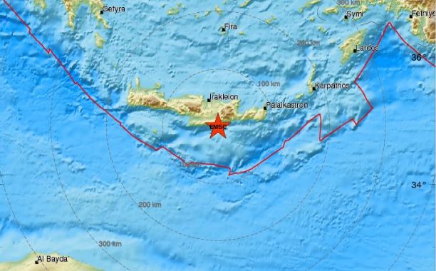 Σεισμός νότια του Ηρακλείου   