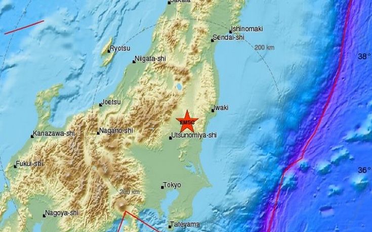 Σεισμός 5,9 Ρίχτερ στα βορειοανατολικά του Τόκιο
