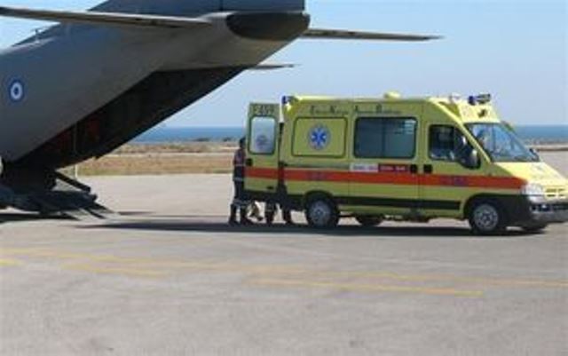 Αερομεταφορά ασθενούς από τη Ρόδο στο Ηράκλειο 