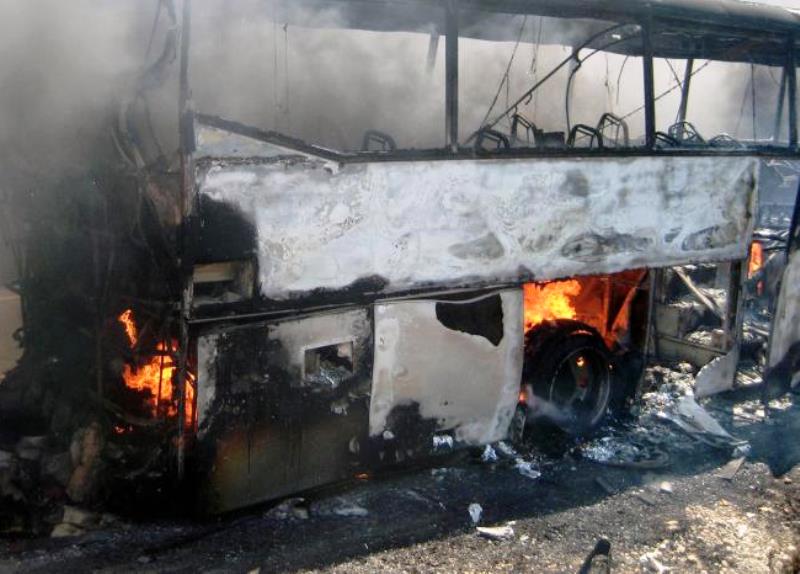 Φωτιά σε λεωφορείο στη Θεσσαλονίκη