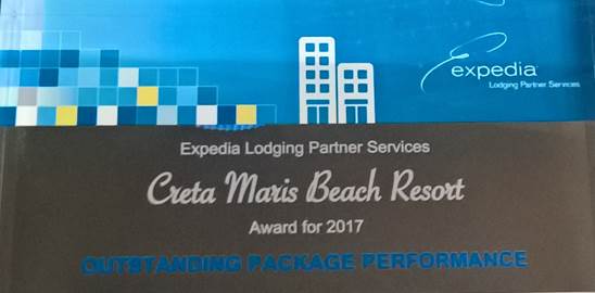 Το Creta Maris Beach Resort ξεχώρισε ανάμεσα σε 610 ξενοδοχεία στην Κρήτη 