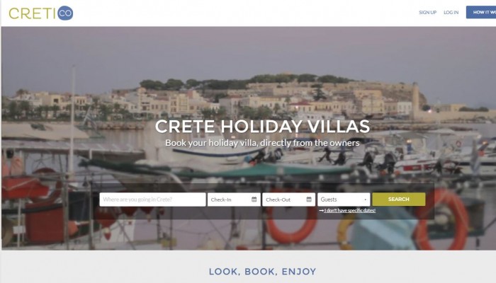 Η Κρήτη έχει την δικιά της ηλεκτρονική πλατφόρμα προώθησης πολυτελών τουριστικών καταλυμάτων
